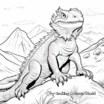 Bearded Dragon in the Wild Coloring Pages 1