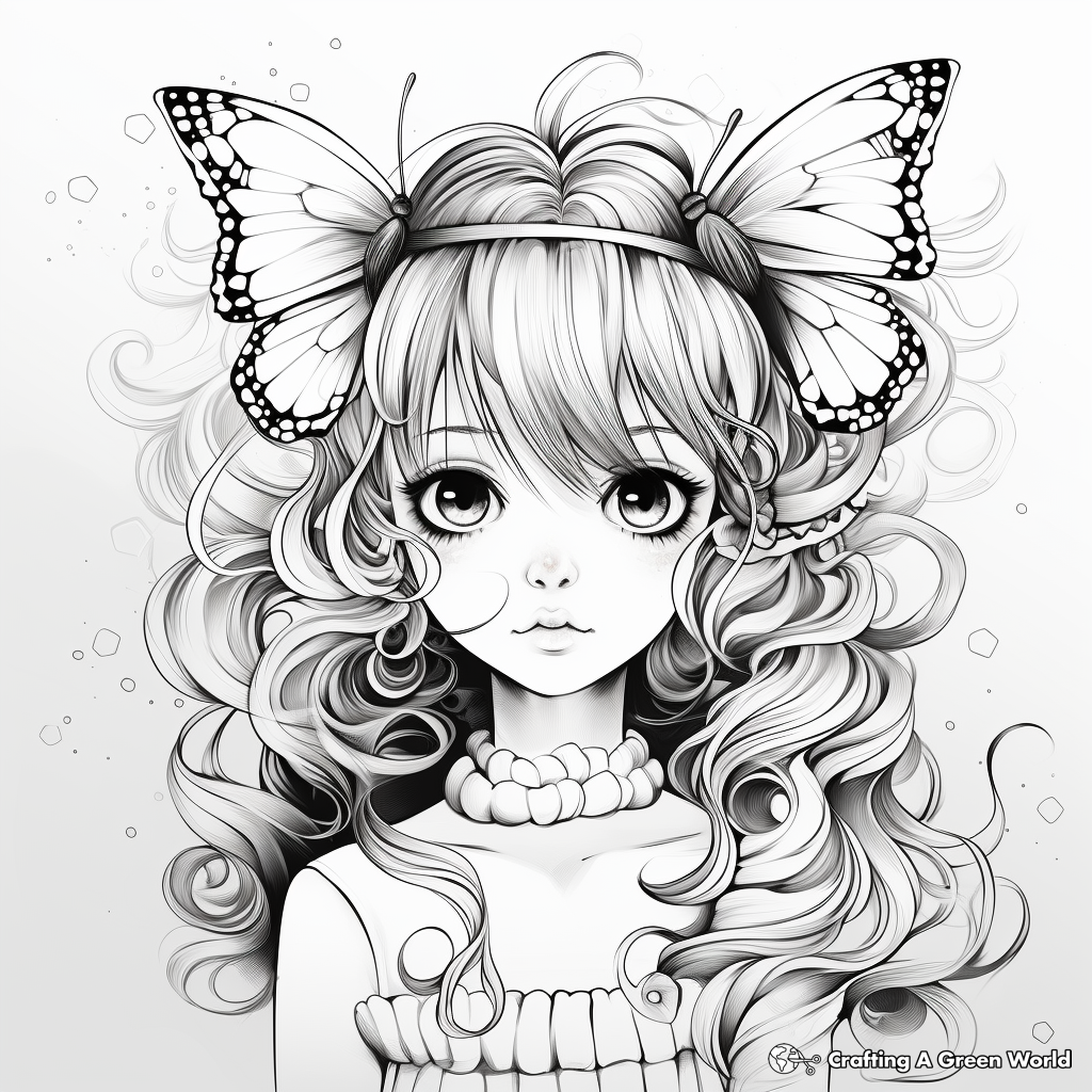 Beautiful Anime Digital Art Coloring Pages 2