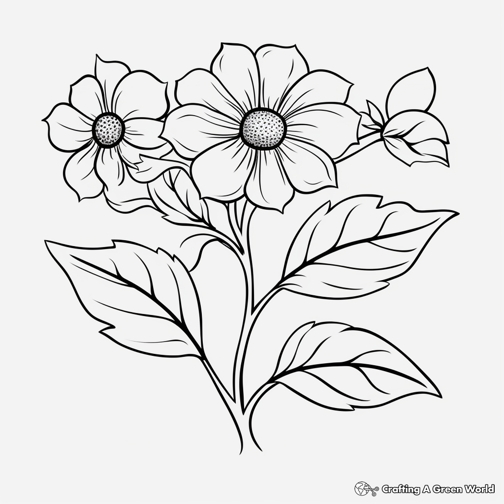 Beautiful Black-eyed Susan Fall Coloring Pages 2