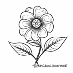 Beautiful Blossoming Flower Plant Coloring Pages 1
