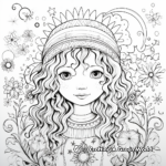 Beautiful Bohemian Rainbow Coloring Pages 1