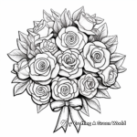 Beautiful Bouquet of Roses Coloring Sheets 2