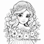 Beautiful Bride Coloring Pages 1