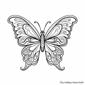 Beautiful Butterfly Coloring Pages for Stress Relief 3