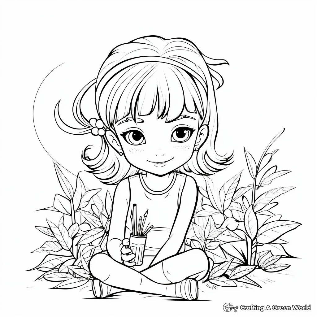 Beautiful Cannabis Plant Coloring Pages 4