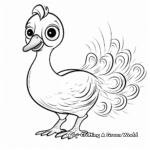 Beautiful Cartoon Peacock Coloring Pages 4