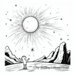 Beautiful Comet Over the Moon Coloring Pages 4