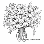 Beautiful Daisy Bouquet Coloring Pages 4