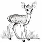 Beautiful Doe Coloring Pages 1