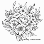 Hermoso Diseño Floral: Feliz Cumpleaños Mamá Páginas para colorear 2
