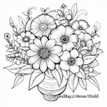 Beautiful Floral Design: Happy Birthday Mom Coloring Pages 3