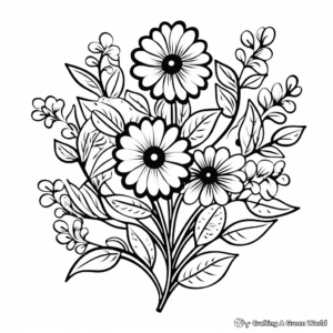 Beautiful Floral Pattern Coloring Pages 2