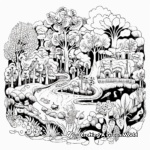 Beautiful Garden of Eden Coloring Pages 1