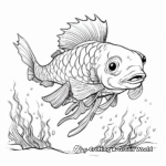 Beautiful Glowing Dragon Fish Coloring Pages 1