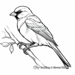 Beautiful House Sparrow Coloring Pages 4