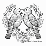 Beautiful Love Bird Mandala Coloring Pages 2