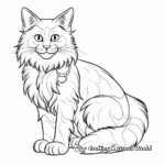 Beautiful Maine Coon Cat Coloring Sheets 1