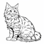 Beautiful Maine Coon Cat Coloring Sheets 2