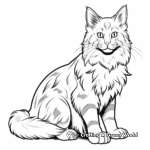 Beautiful Maine Coon Cat Coloring Sheets 4