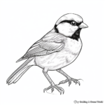 Beautiful Mountain Chickadee Coloring Pages 1
