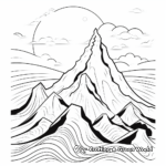 Beautiful Mountain Range Coloring Pages 2