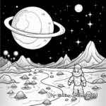 Beautiful Planets Night Sky Coloring Pages 1