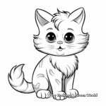 Beautiful Ragdoll Kitty Coloring Pages for Kids 1