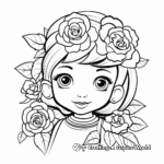 Beautiful Rose Coloring Pages 1