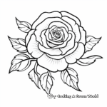 Beautiful Rose Flower Coloring Pages 1