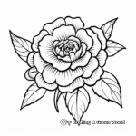 Beautiful Rose Flower Coloring Pages 3