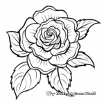 Beautiful Rose Flower Coloring Pages 4