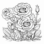 Beautiful Rose Garden Coloring Pages for Adults 3