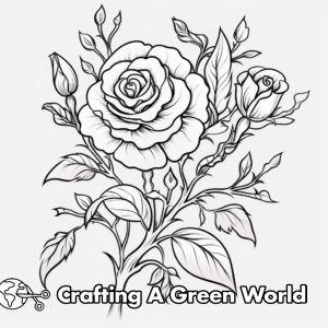 Flower Vine Coloring Pages - Free &amp; Printable!