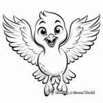 Beautiful Seagull In Flight Coloring Pages 1