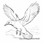 Beautiful Seagull In Flight Coloring Pages 2
