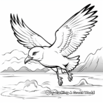 Beautiful Seagull In Flight Coloring Pages 3