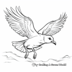 Beautiful Seagull In Flight Coloring Pages 4