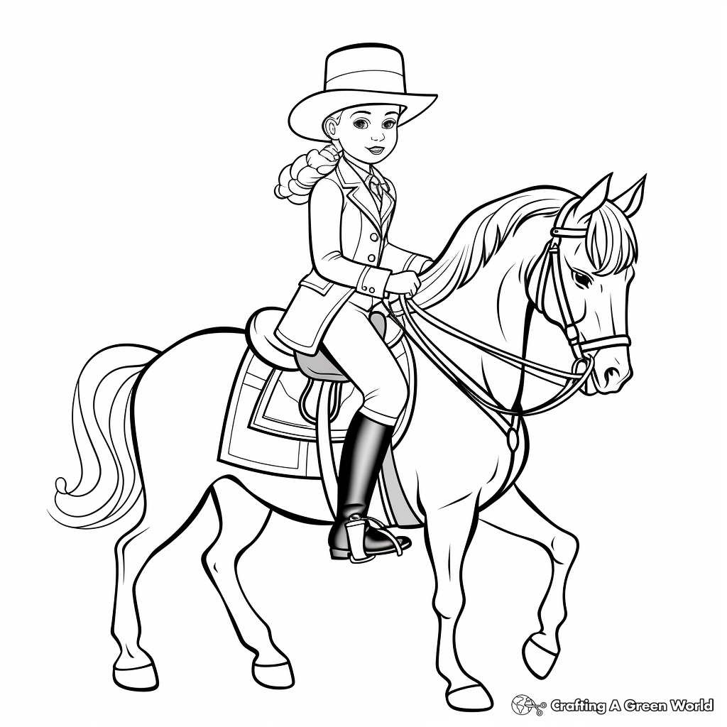 Beautiful Side Saddle Coloring Pages 1