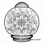 Beautiful Snow Globe Mandala Coloring Pages 3