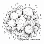 Beautiful Star Cluster Galaxy Coloring Pages 2