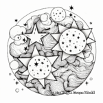 Beautiful Star Cluster Galaxy Coloring Pages 4