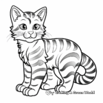 Beautiful Striped Tabby Cat Coloring Pages 1