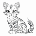Beautiful Striped Tabby Cat Coloring Pages 2