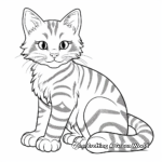 Beautiful Striped Tabby Cat Coloring Pages 3