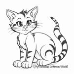 Beautiful Striped Tabby Cat Coloring Pages 4