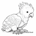 Beautiful Sulphur-Crested Cockatoo Coloring Pages 3