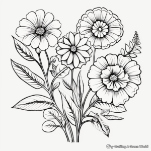 Beautiful Summer Flowers Coloring Pages 1