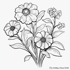 Beautiful Summer Flowers Coloring Pages 2