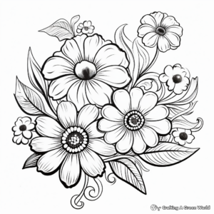 Beautiful Summer Flowers Coloring Pages 3