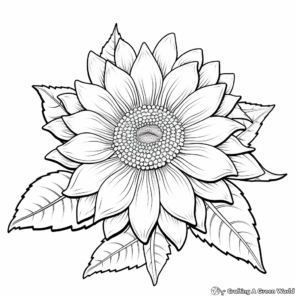 Beautiful Sunflower Coloring Pages 3